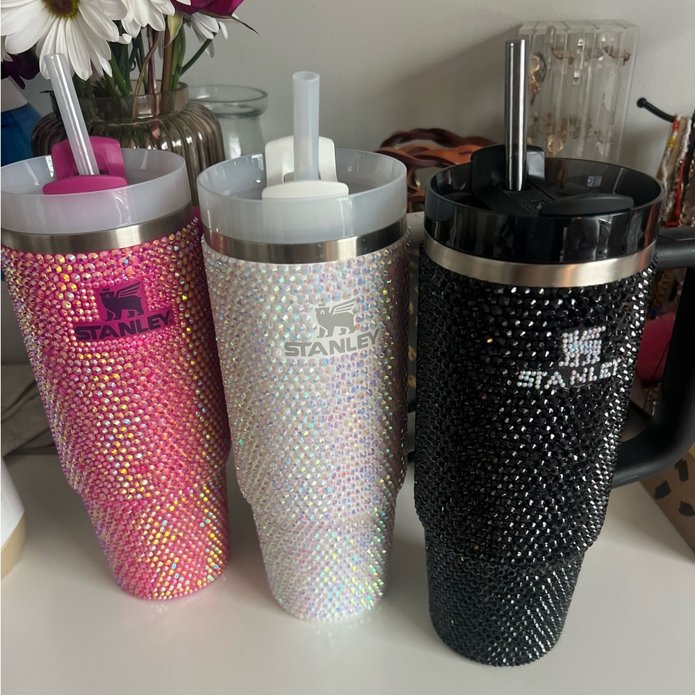30oz HOT PINK Bedazzled Bling Stanley Tumbler - Picture 7 of 7